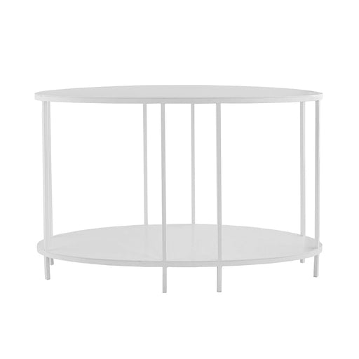 elevenpast Console Table Orbit Metal Oval Console Table White WTAB78