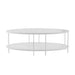 elevenpast Coffee Table Orbit Metal Oval Coffee Table White WTAB79