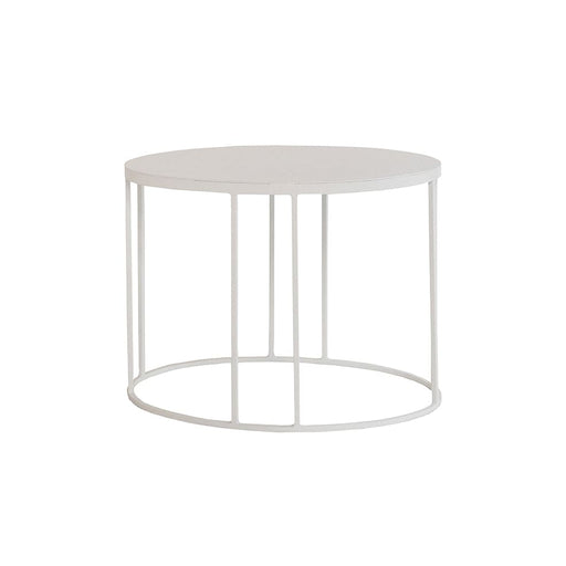 elevenpast Side Table Orbit Metal Oval Side Table White WTAB80