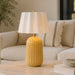elevenpast Table Lamp Pepino Yellow Ceramic Lamp - White Scallop | Linen Shade