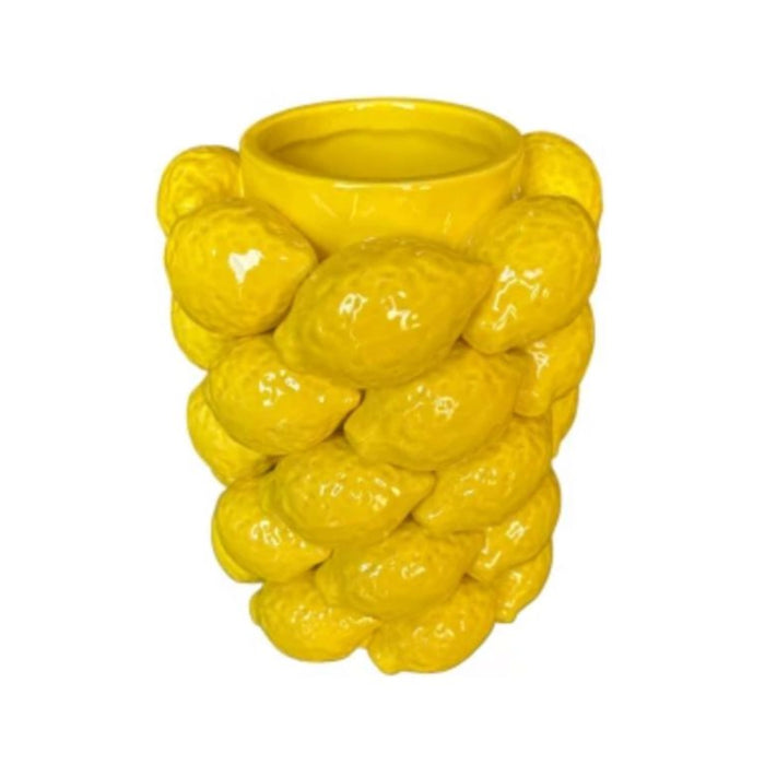 Lemon Yellow Ceramic Vase