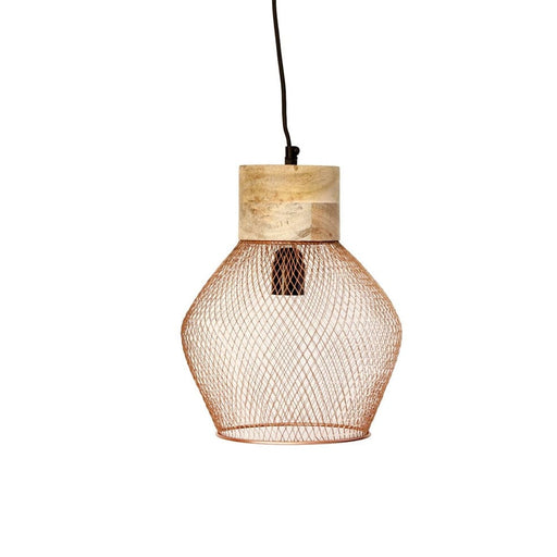 elevenpast Pendant Copper Wire and Wood Pendant Light YS9514