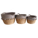 elevenpast woven basket set Set of 3 Weaved Baskets - Grey Top And Tassels YT202217