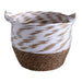 elevenpast woven basket set Weaved Baskets Set Of 3 - Brown And White Mix Top YT222017