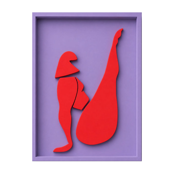 Zara Wooden Wall Art | Lilac Red Flame