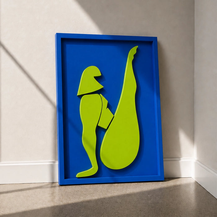 Zara Wooden Wall Art | Blue and Lime