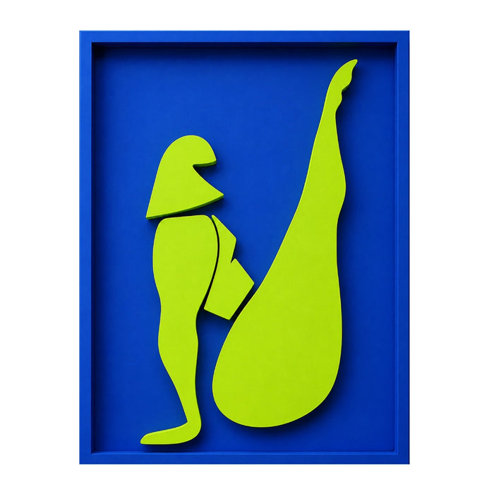 Zara Wooden Wall Art | Blue and Lime