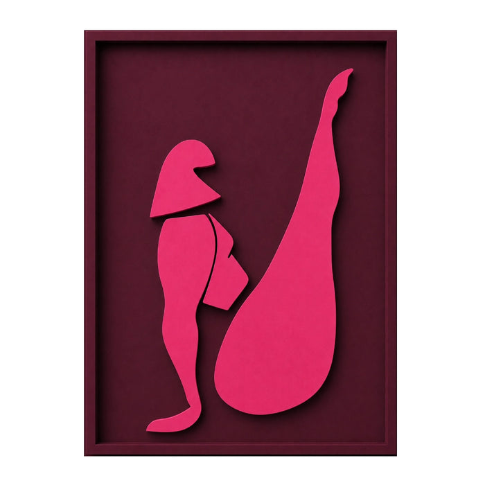 Zara Wooden Wall Art | Burgundy and Pink