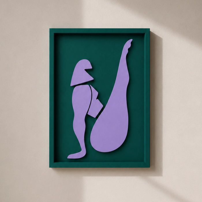 Zara Wooden Wall Art | Forest Green and Lilac