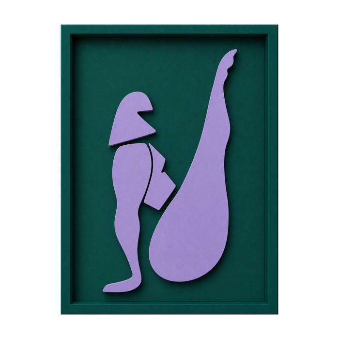 Zara Wooden Wall Art | Forest Green and Lilac