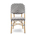 elevenpast metal weaved chair Zig Zag Black and White Weaved Metal Chair - Bamboo Finish ZIGZAG CHAIR