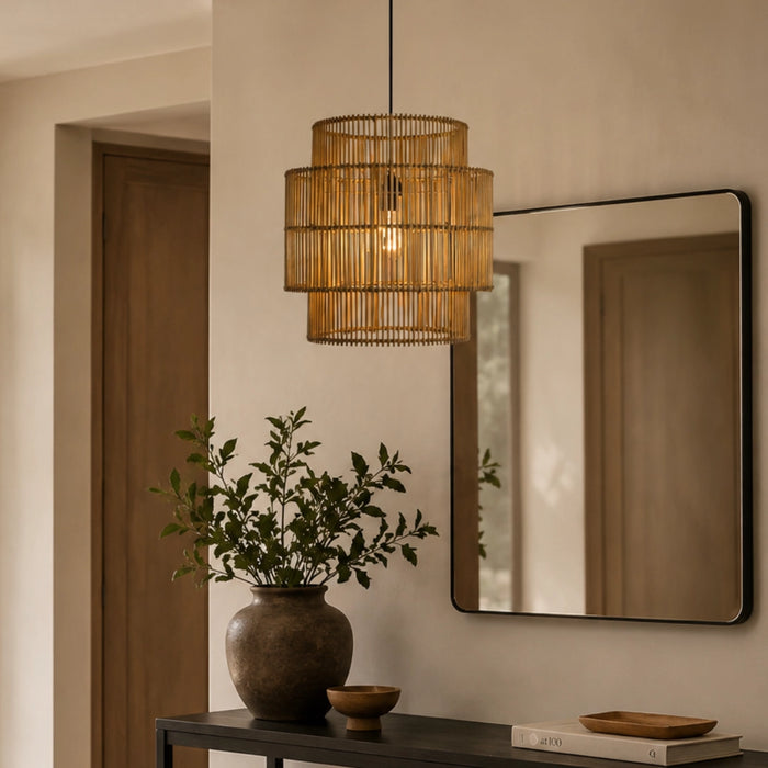 Zimbali Natural Woven Pendant Light