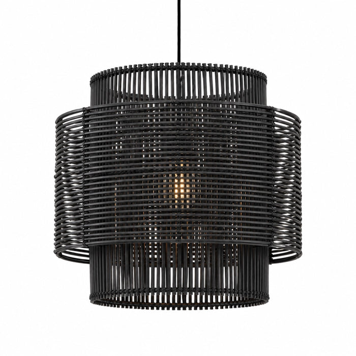 Zimbali Black Woven Pendant Light