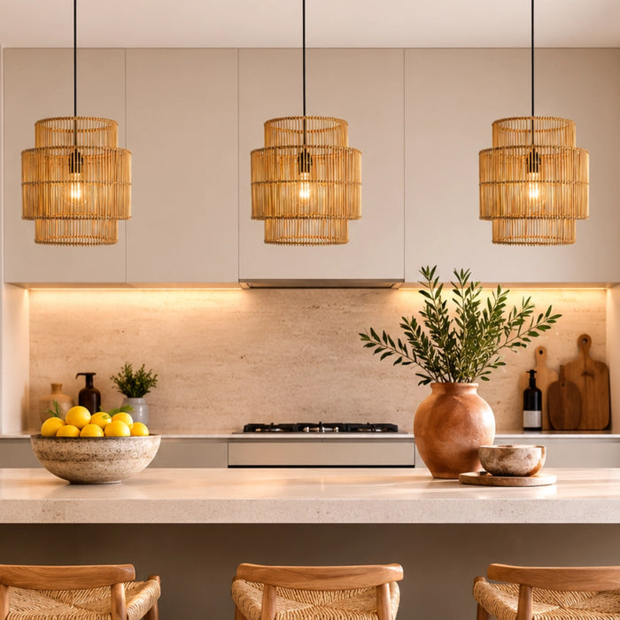 Zimbali Natural Woven Pendant Light