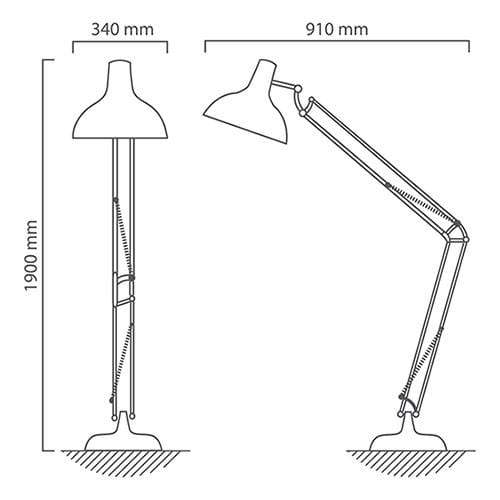 elevenpast Black Borgillio Floor Lamp