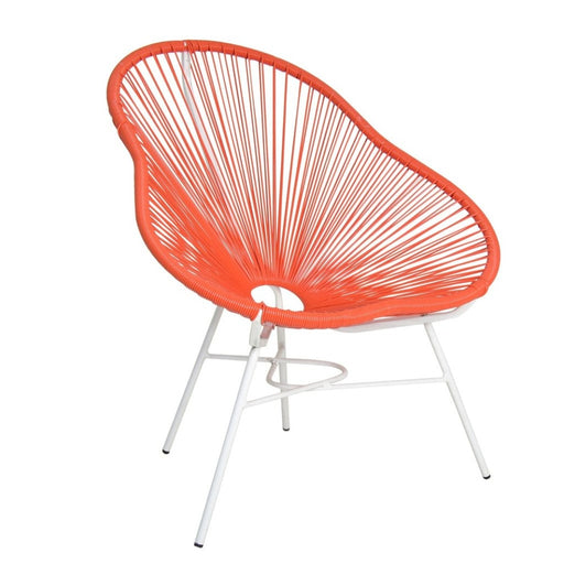 elevenpast Orange Wicker Chair - Steel 1316704
