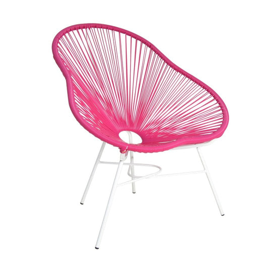 elevenpast Purple Wicker Chair - Steel 1316742