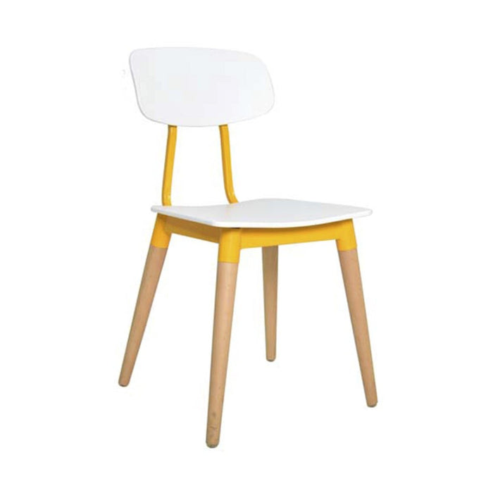 elevenpast Chairs White & Yellow Cloe Cafe Chair