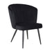 elevenpast Black Luxury Barrel Back Lounge Chair