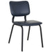 elevenpast Navy Blue Silhouette Dining Chair - Metal & PU 1381740