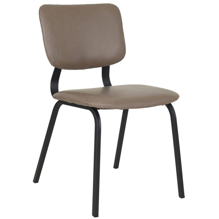 elevenpast Grey Brown Silhouette Dining Chair - Metal & PU 1381788