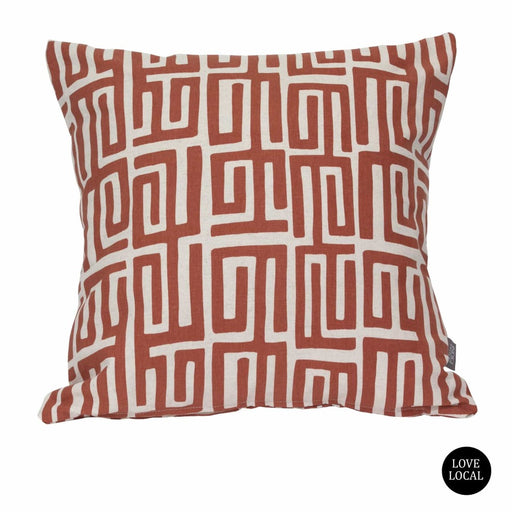 elevenpast Terracotta Kuba Kuba Cushion Cover