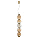 elevenpast Amber Glass with Bronze Pearl Glass Pendant Vertical