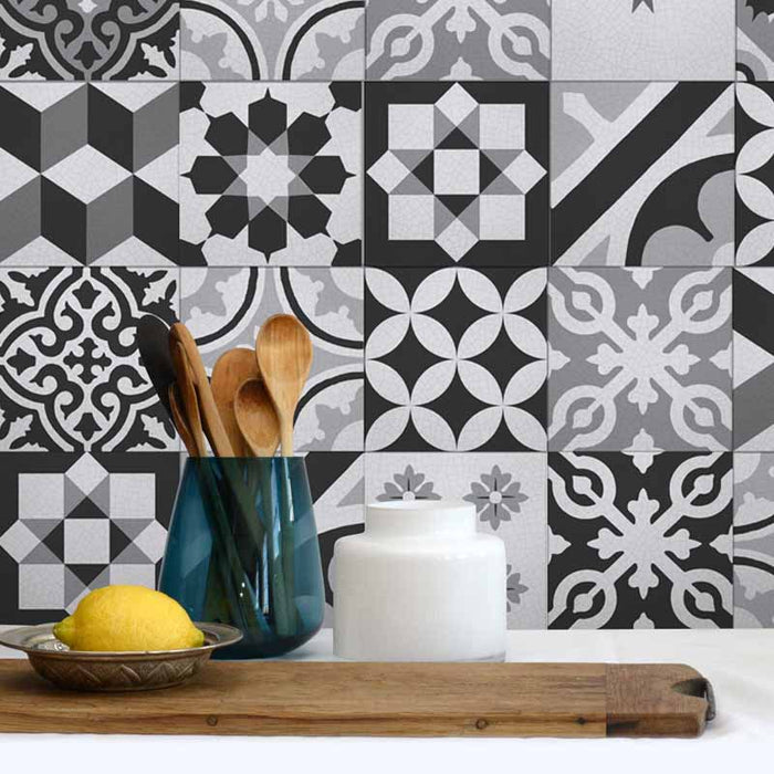 elevenpast 15cm x 15cm Marrakesh Wall Tile Stickers - Pack of 20/12