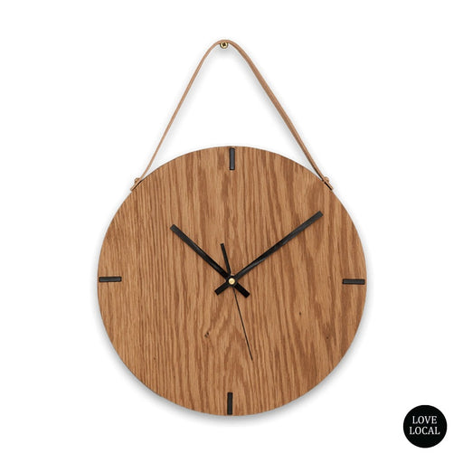 elevenpast Clocks 250 mm / Black / Bold Finn Wall Clock Natural