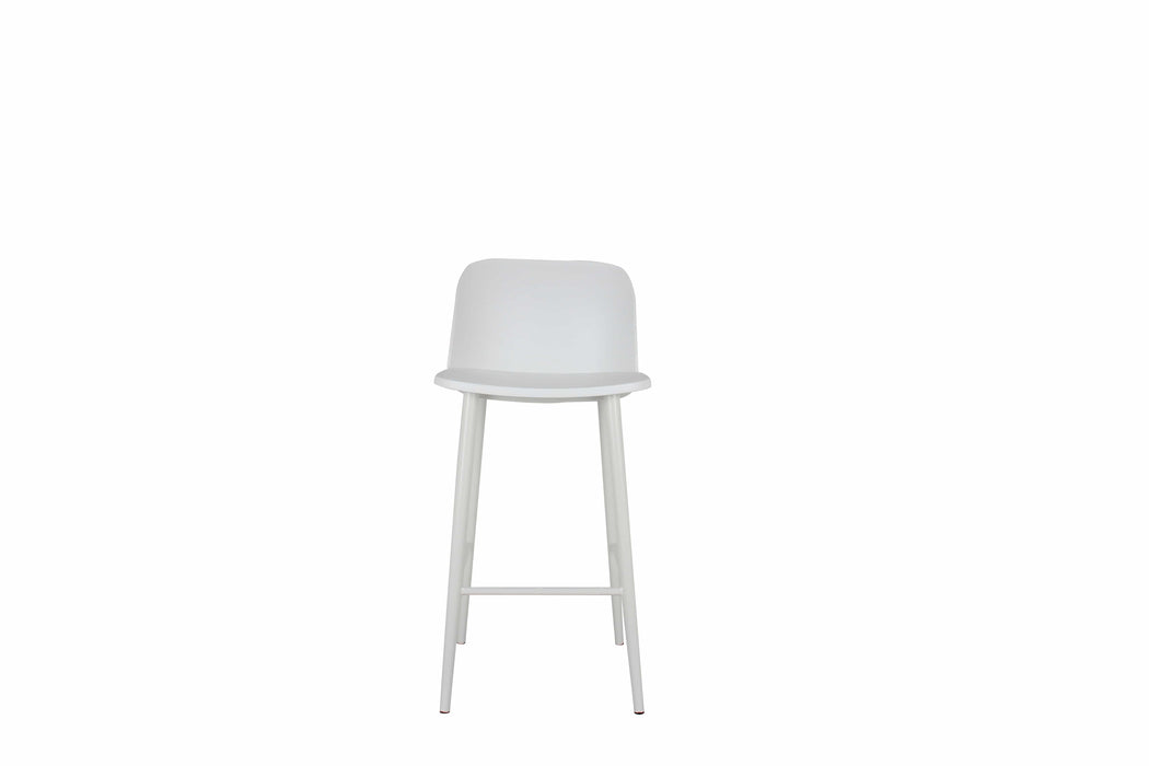 elevenpast Kitchen stool White Malmo Kitchen Stool - Metal and Polypropylene CAPP721KWHITE