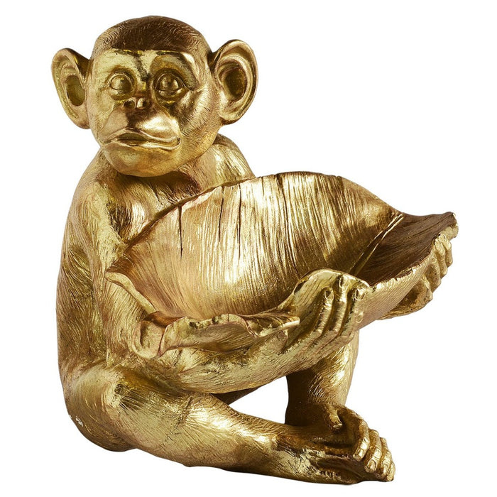elevenpast Accessories Gold Resin Monkey Bowl CMONKGOLD