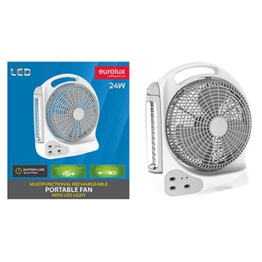 elevenpast fan Rechargeable Portable Fan - LED Desk Lamp F8-L 6009551807124