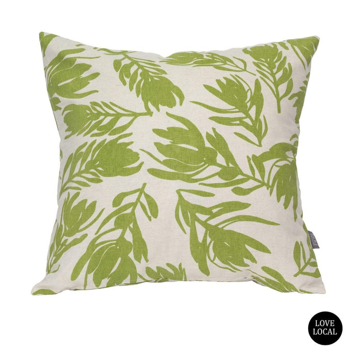 elevenpast Scatter Cushions Olive Conebush White Cushion Cover