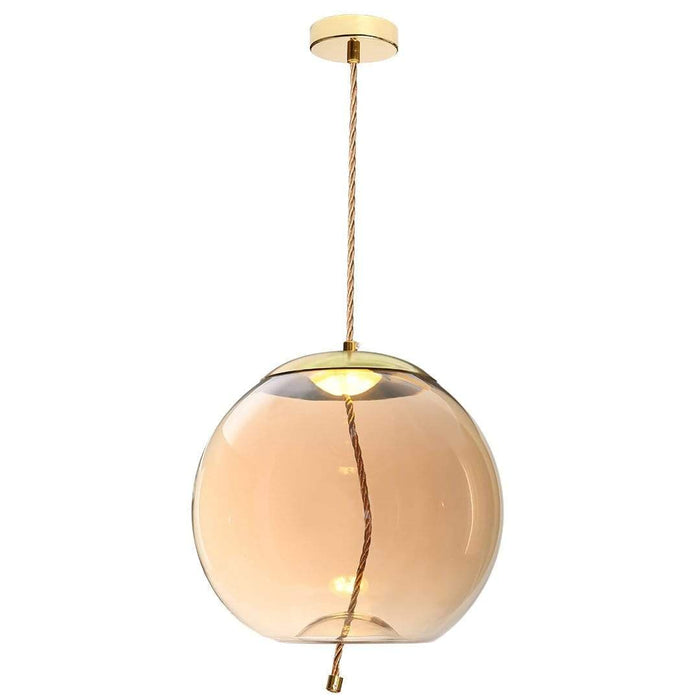 elevenpast lighting Gold/Amber LED Orb Pendant