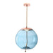elevenpast lighting Copper/Blue LED Orb Pendant