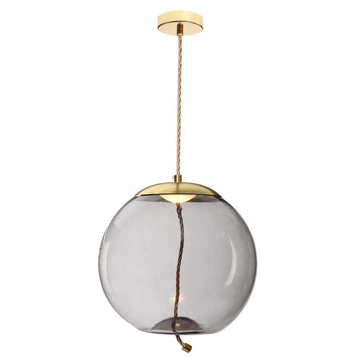 elevenpast lighting Gold/Smoke LED Orb Pendant