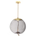 elevenpast lighting Gold/Smoke LED Orb Pendant