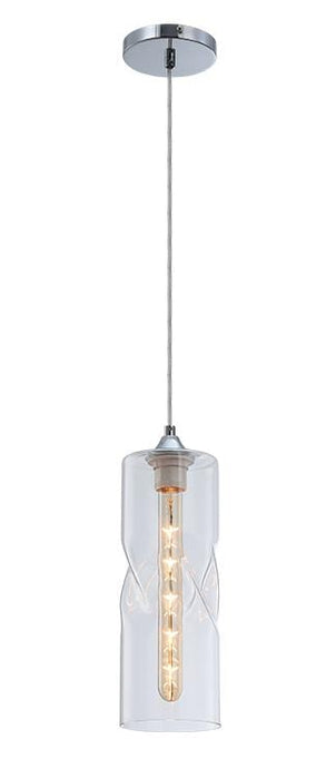 elevenpast Clear Twisted Glass Pendant