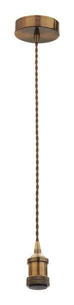 elevenpast Pendant Brushed Antique Lamp Holder