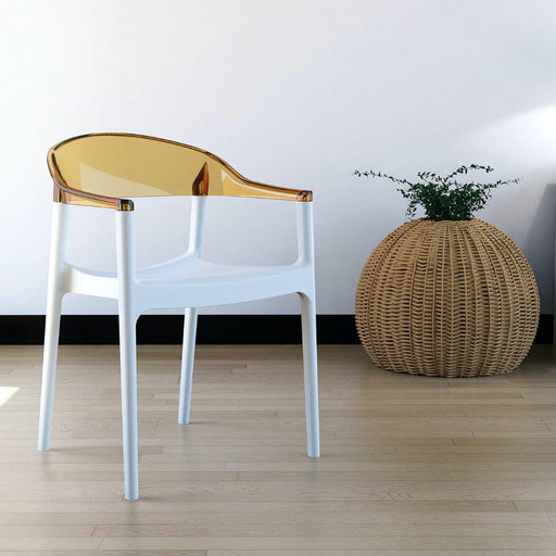 elevenpast White/Amber Carmen Chair TIS059WHTAMBER