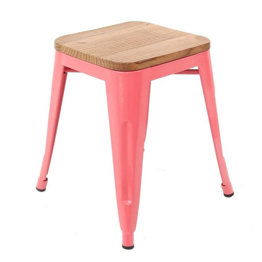 elevenpast Pink Tolix Wooden Stool