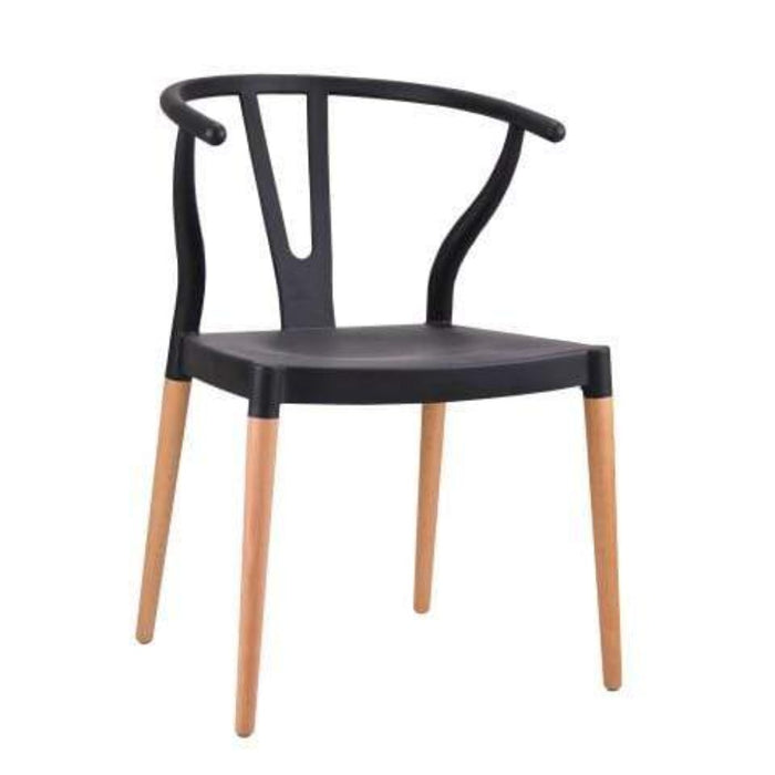 elevenpast Black Wegner Wishbone Replica Cafe Chair