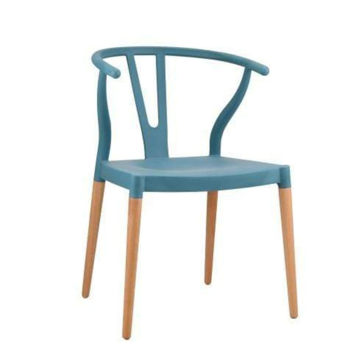 elevenpast Blue Wegner Wishbone Replica Cafe Chair