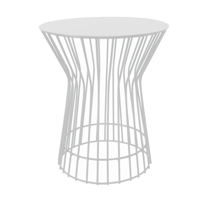 elevenpast Side tables White DRUM SIDE TABLE