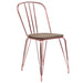 elevenpast Rose Gold Hairpin Wood Chair