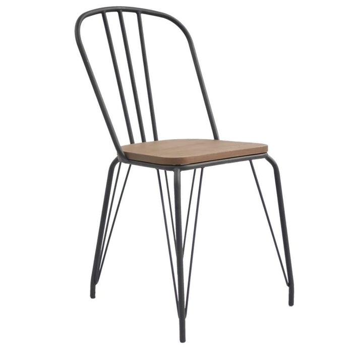 elevenpast Black Hairpin Wood Chair
