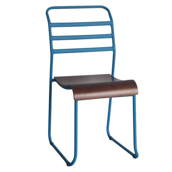 elevenpast Chairs Blue Curva Wood Cafe Chair