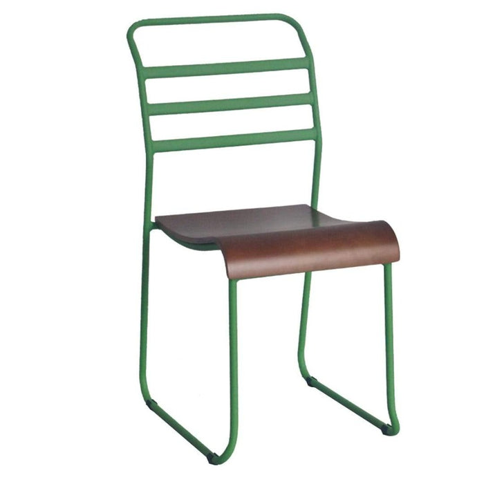 elevenpast Chairs Green Curva Wood Cafe Chair