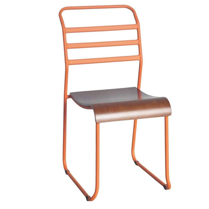 elevenpast Chairs Orange Curva Wood Cafe Chair